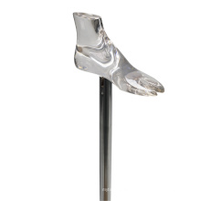 Wholesale custom made elegant transparent adult manikin foot display plastic mannequin feet